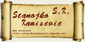 Stanojko Kamišević vizit kartica